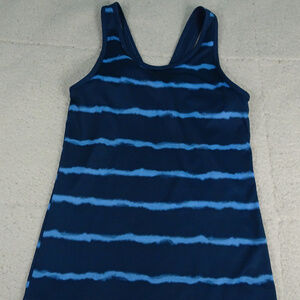 Champion Dark Blue w/ Light Blue Lines Tank Top Sm
